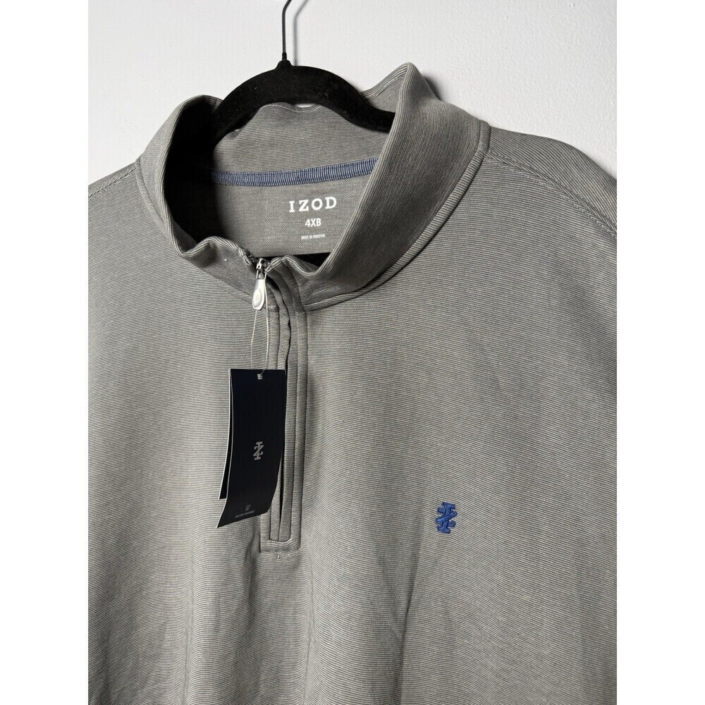 Izod, Luxury Sport Textured Long Sleeve 1/4 Zip Pullover, NWT Men’s Size 4XB $70